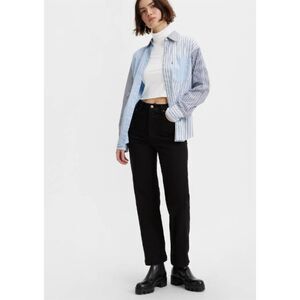 Levi's Ribcage Straight Ankle Women's Jeans Black Size 28